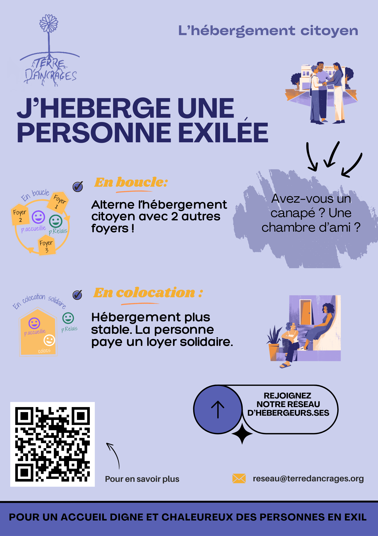 Affiche recherche hébergeurs.ses